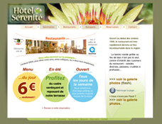 Site internet Hotel Serenité