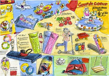 Dessin pages catalogue produits